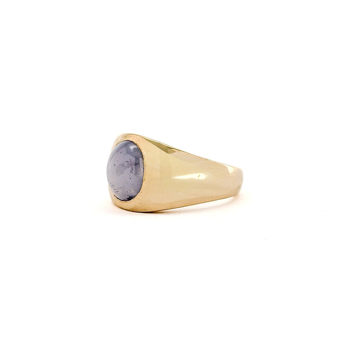 Vintage 14K Gold Natural White Star Sapphire Ring