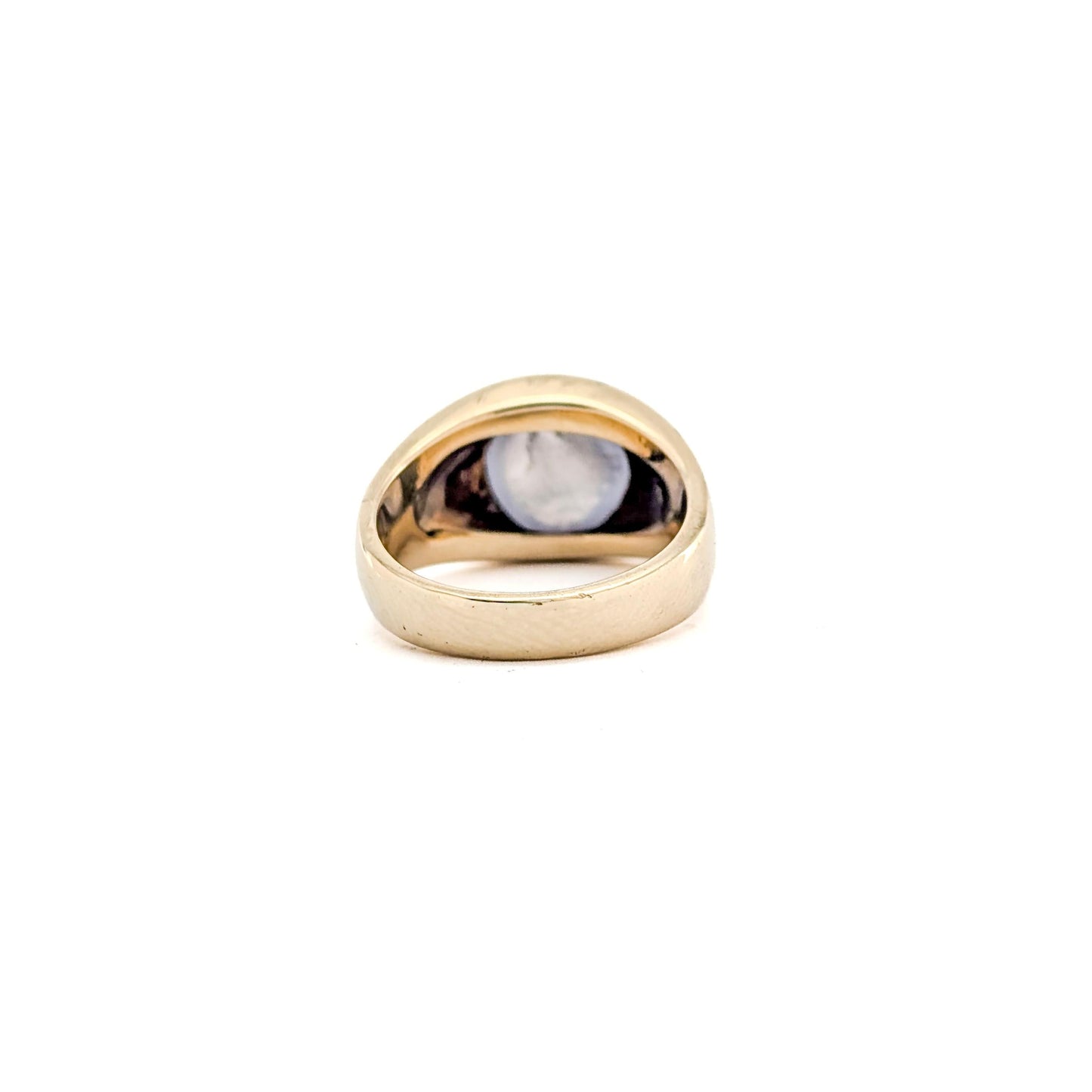 Vintage 14K Gold Natural White Star Sapphire Ring