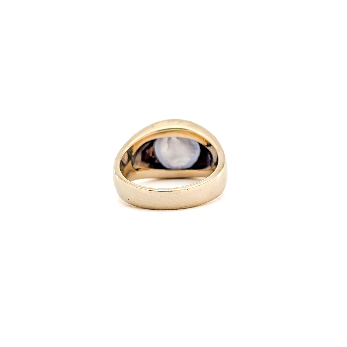 Vintage 14K Gold Natural White Star Sapphire Ring