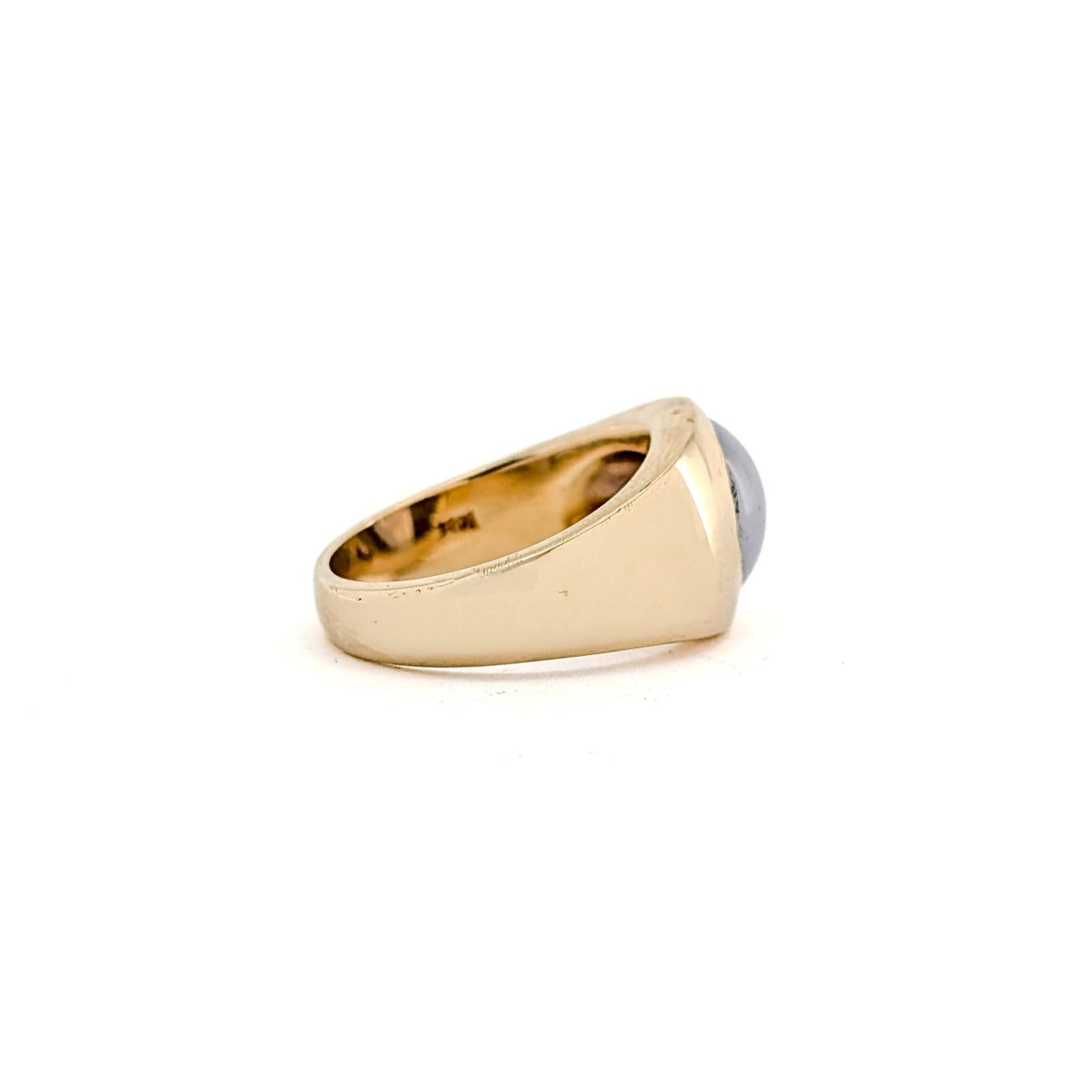 Vintage 14K Gold Natural White Star Sapphire Ring