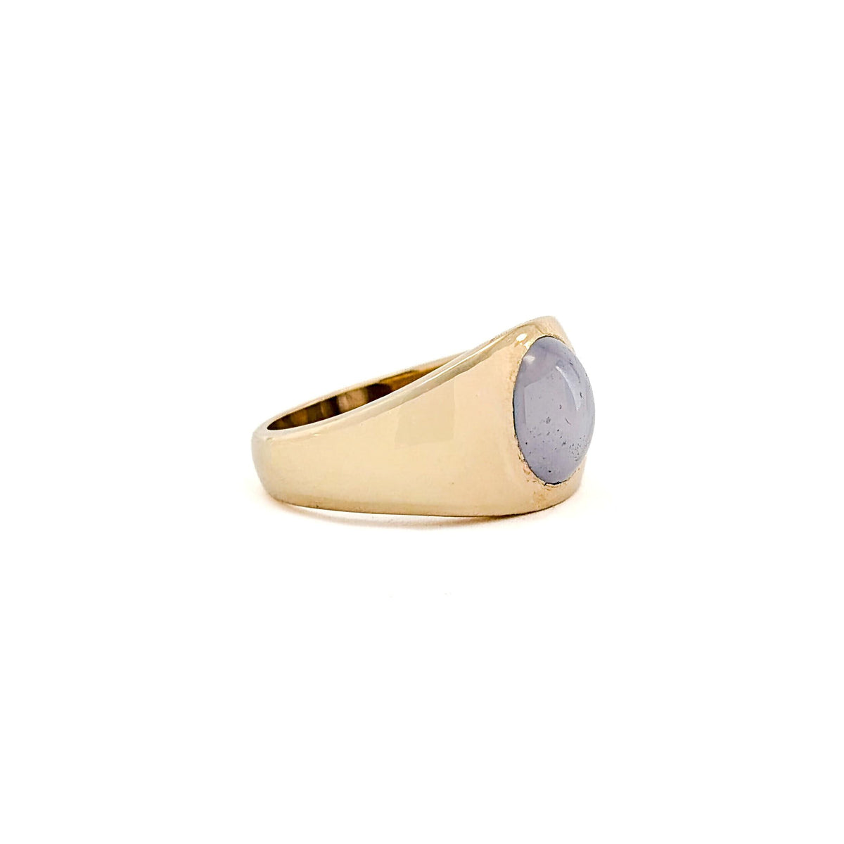 Vintage 14K Gold Natural White Star Sapphire Ring