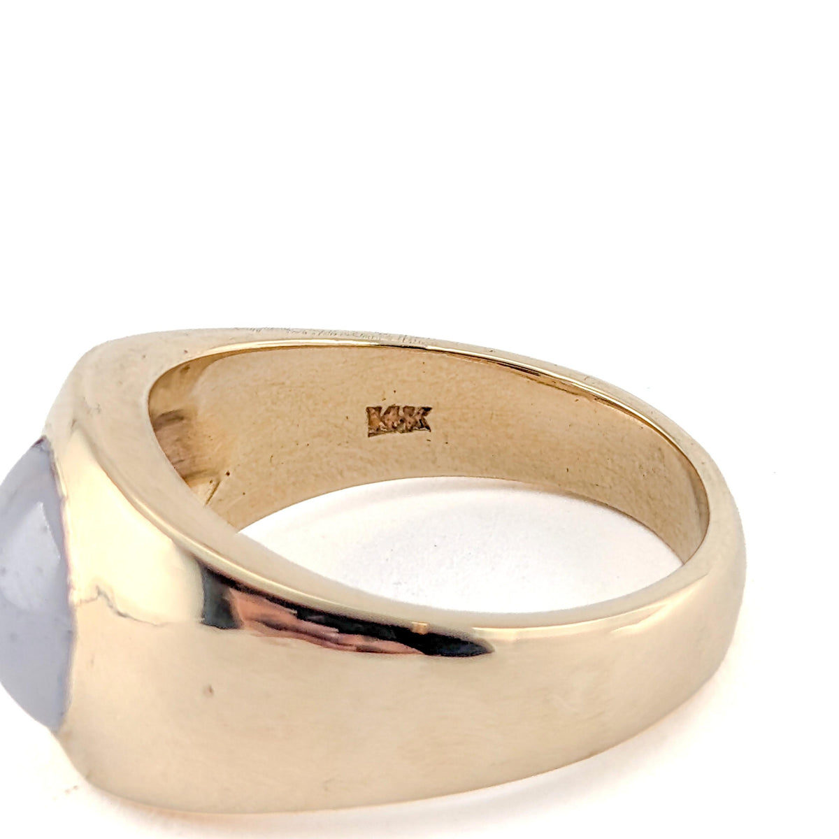 Vintage 14K Gold Natural White Star Sapphire Ring