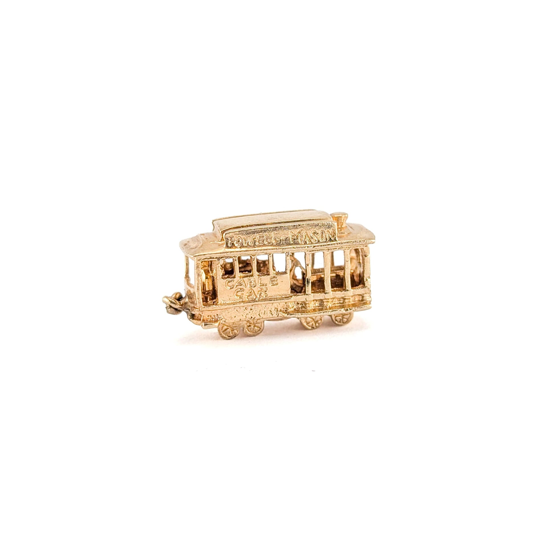 Vintage 14K Gold Cable Car Charm