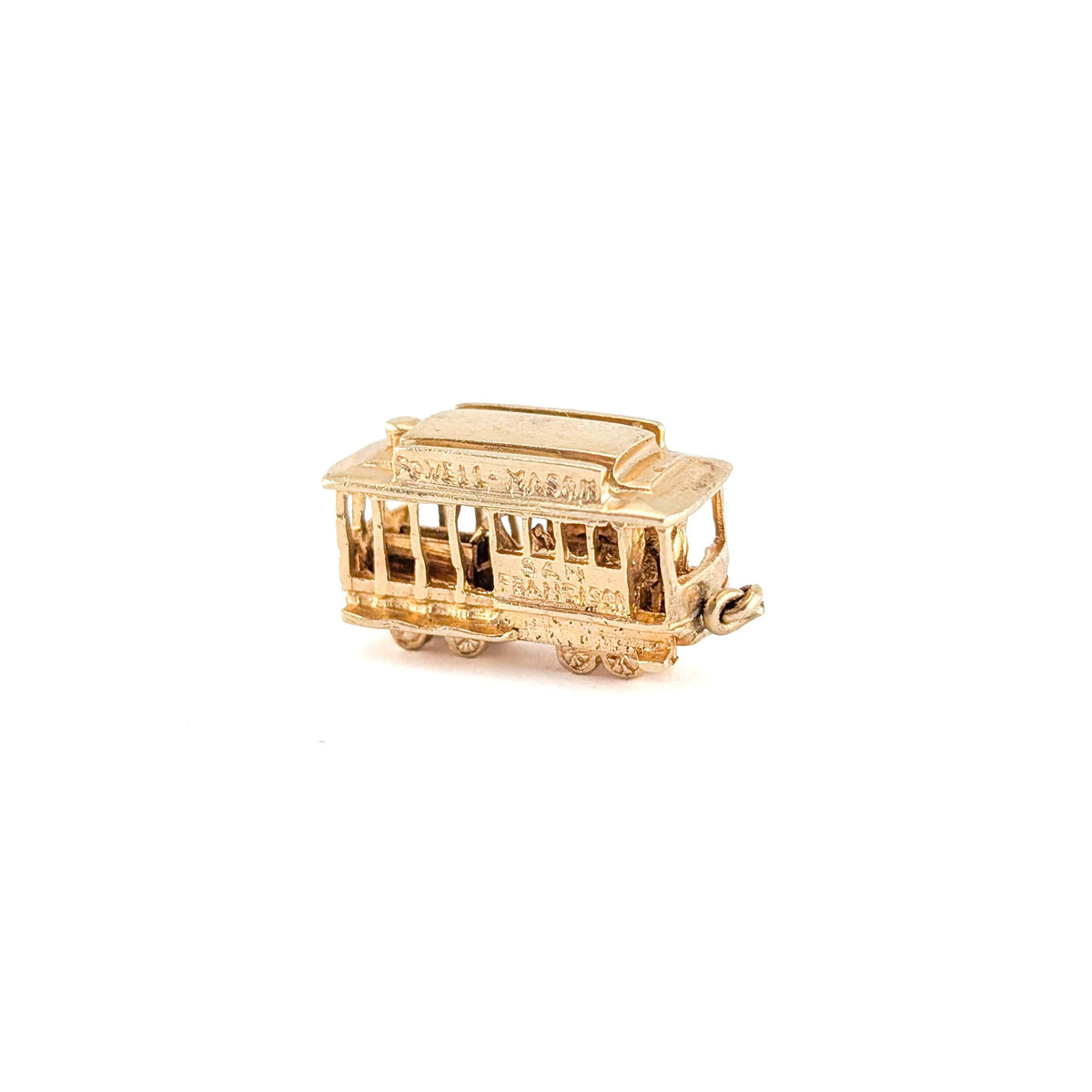 Vintage 14K Gold Cable Car Charm