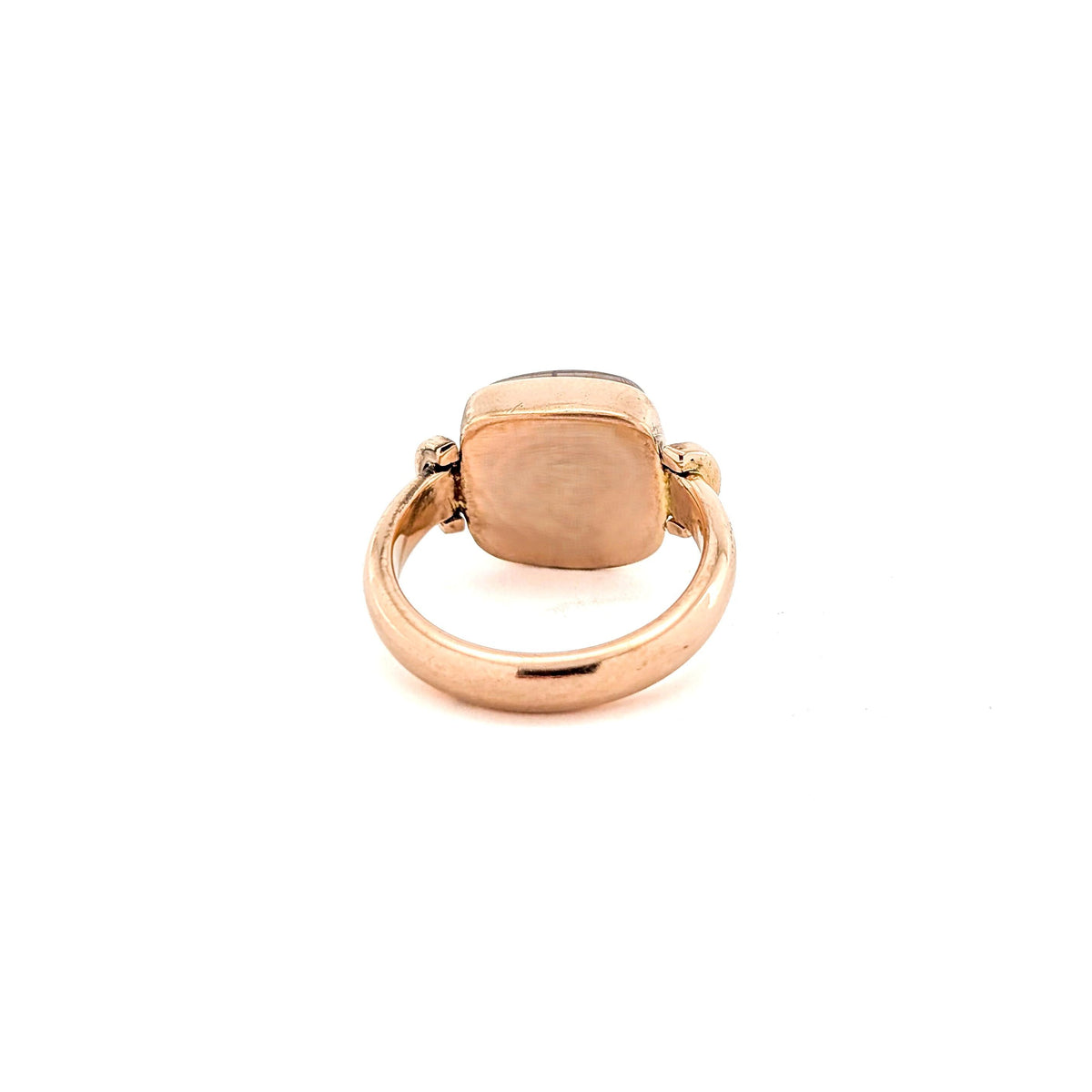 Vintage 18K Gold Rutilated Quartz Cabochon Ring