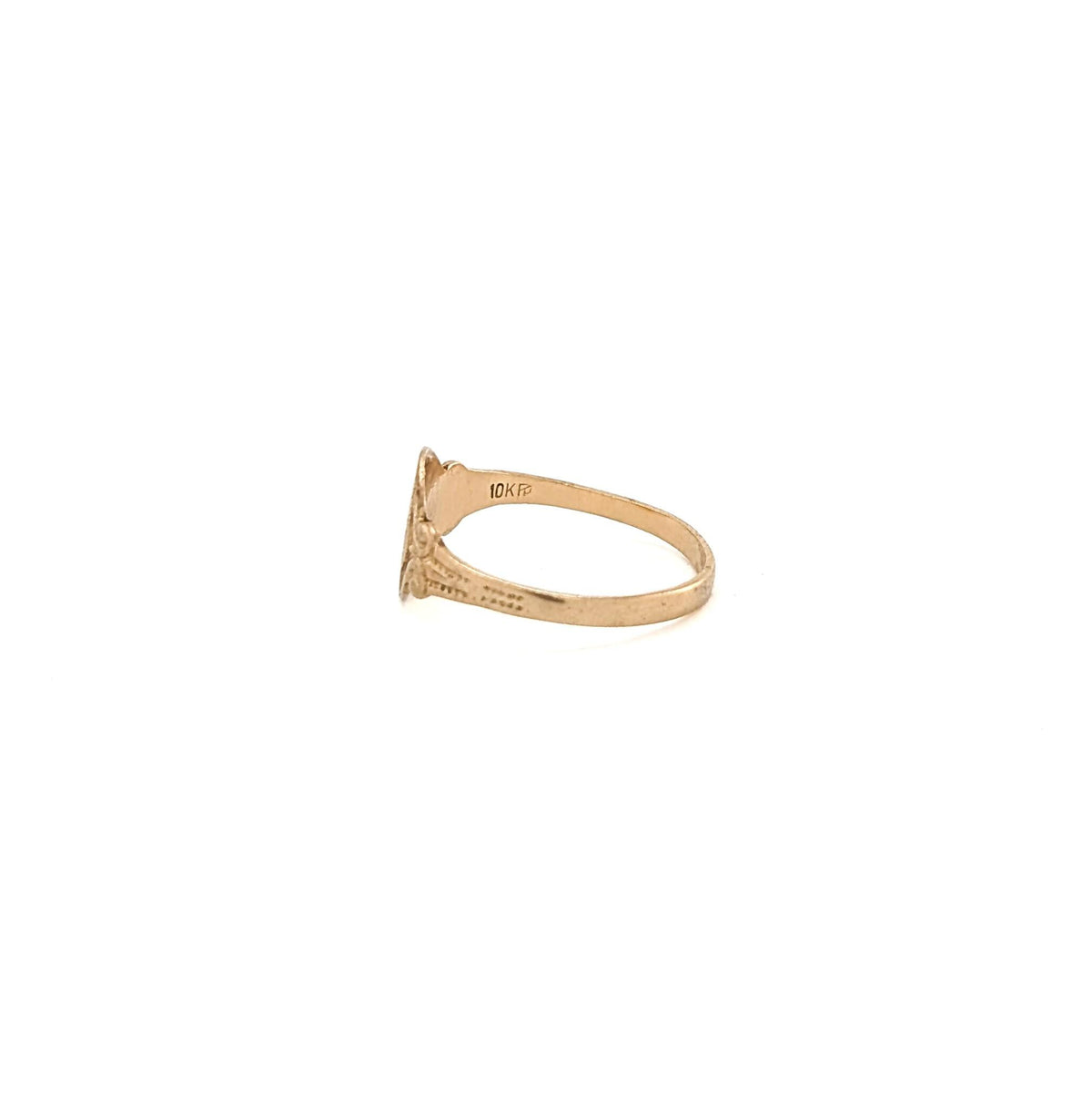 Antique 10K Yellow Gold Art Deco Signet Ring