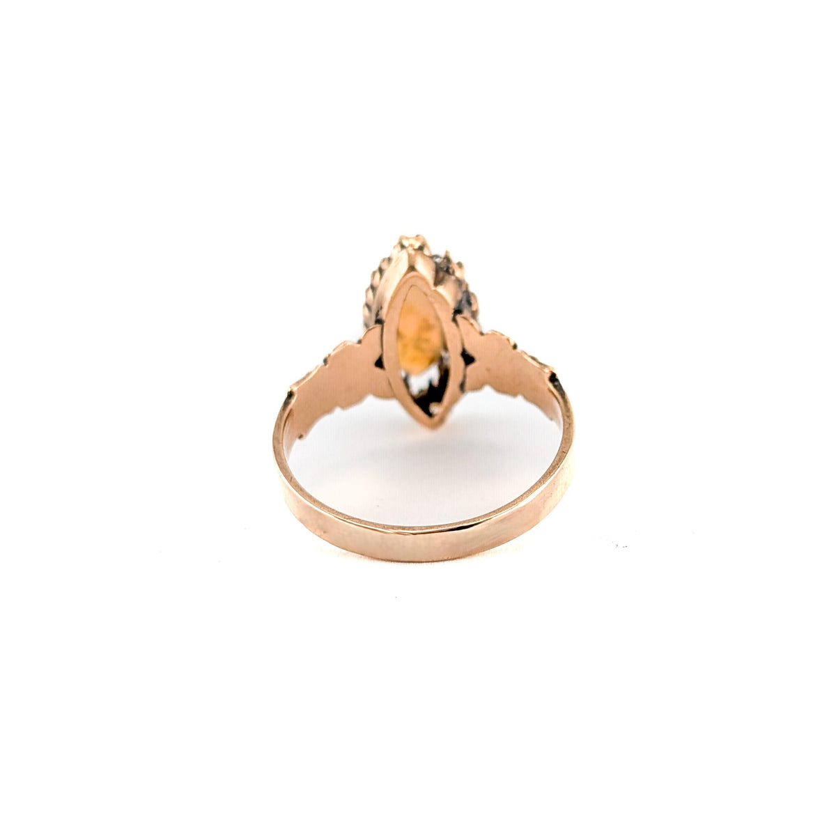 Antique Victorian 10K Gold Opal & Seed Pearl Ring