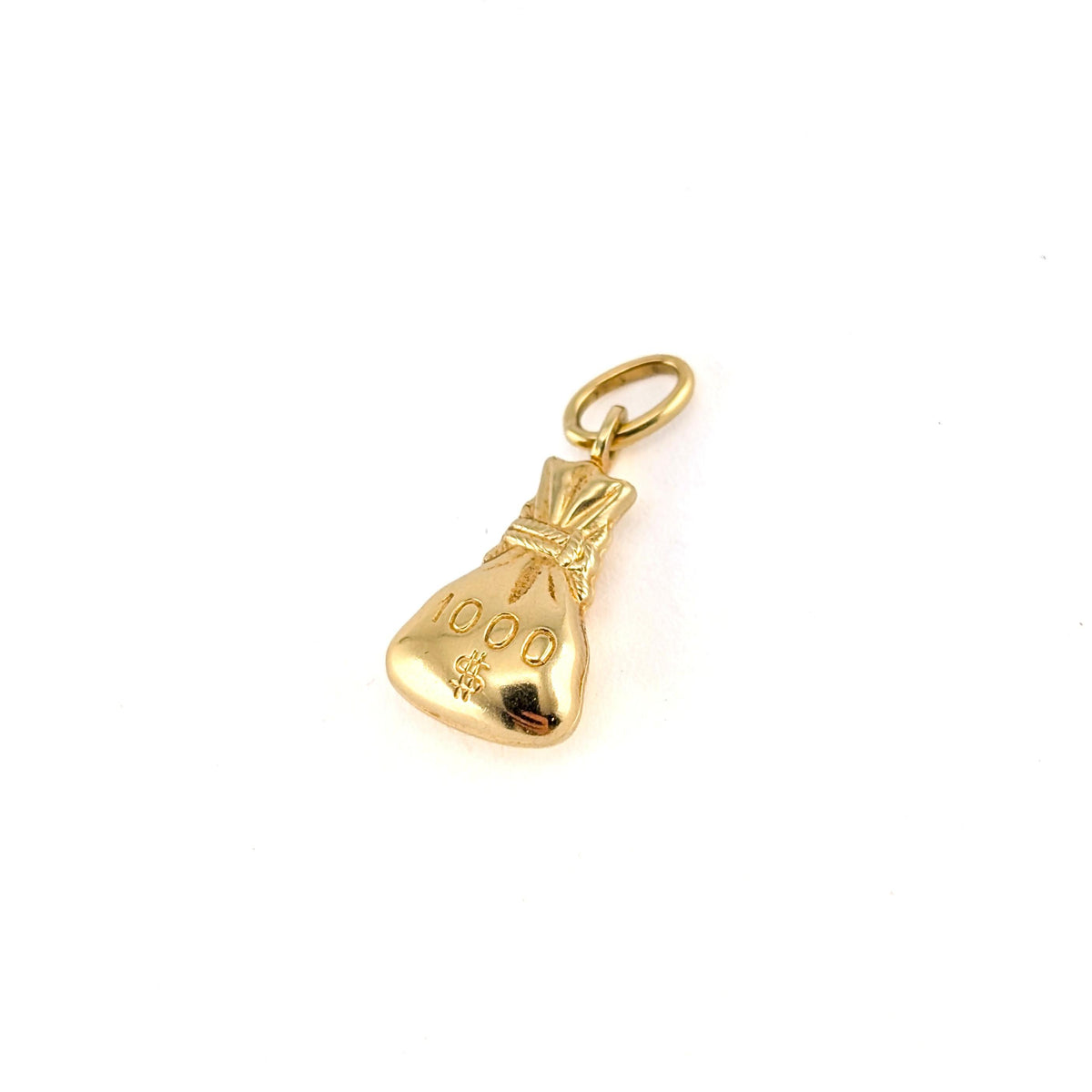 Vintage 14K Gold $1000 Money Bag Charm