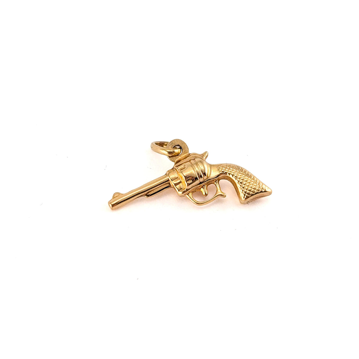 Vintage 14K Gold Revolver Charm
