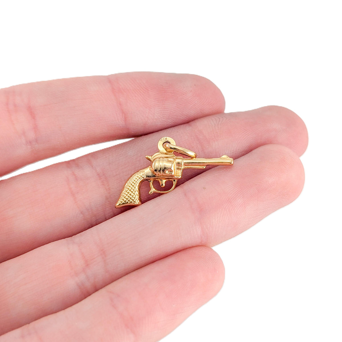 Vintage 14K Gold Revolver Charm