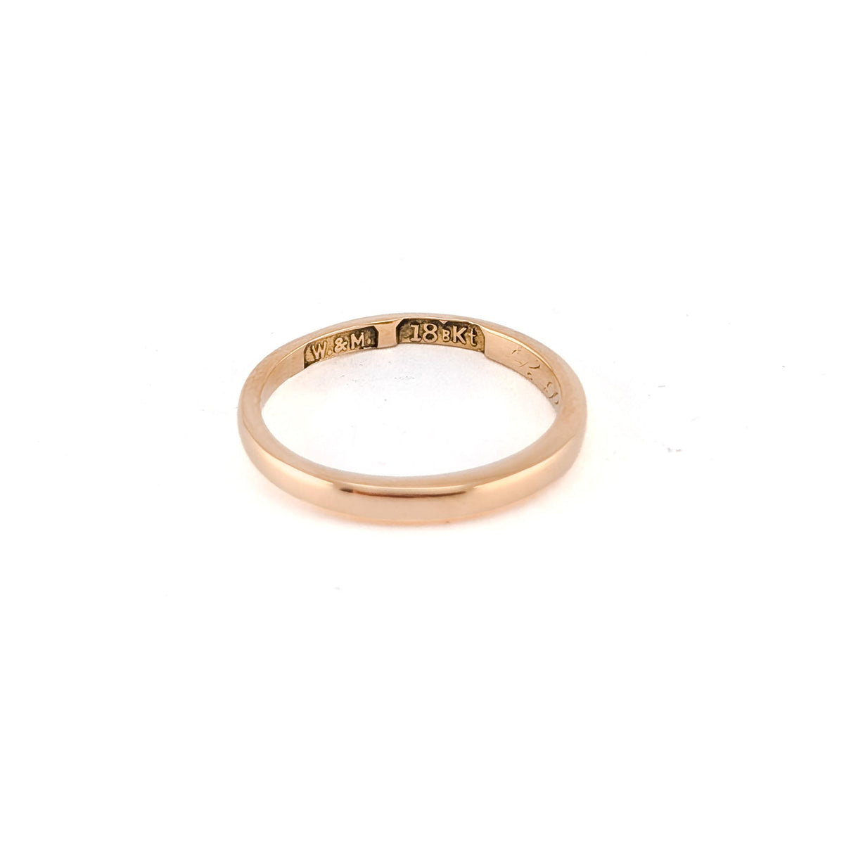 Antique 1913 18K Yellow Gold Wedding Band Ring