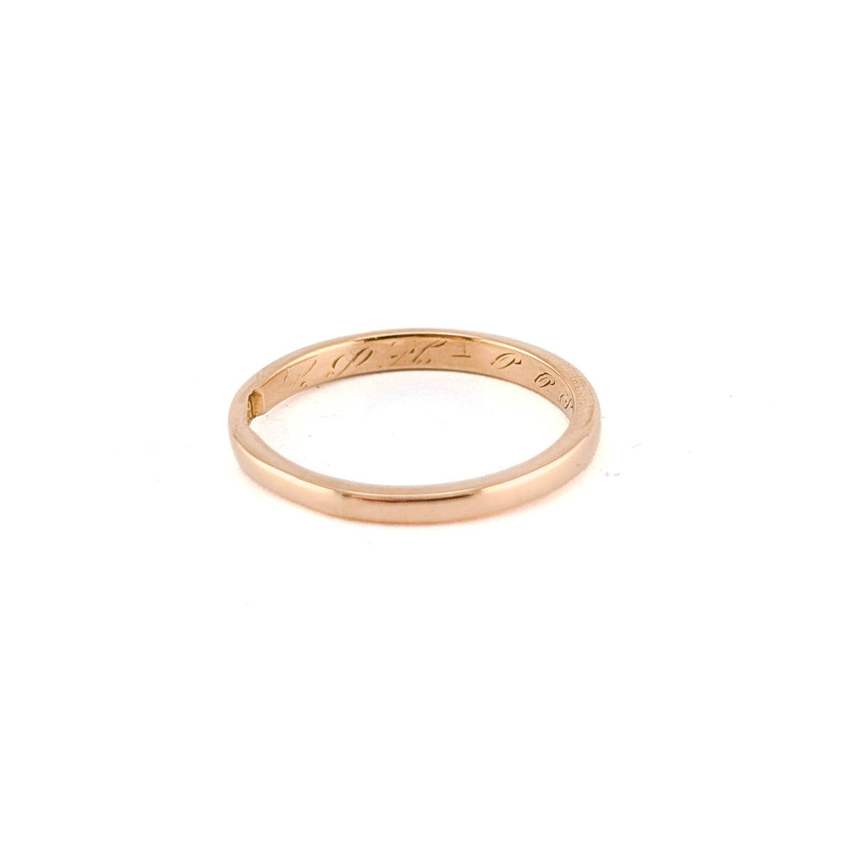 Antique 1913 18K Yellow Gold Wedding Band Ring