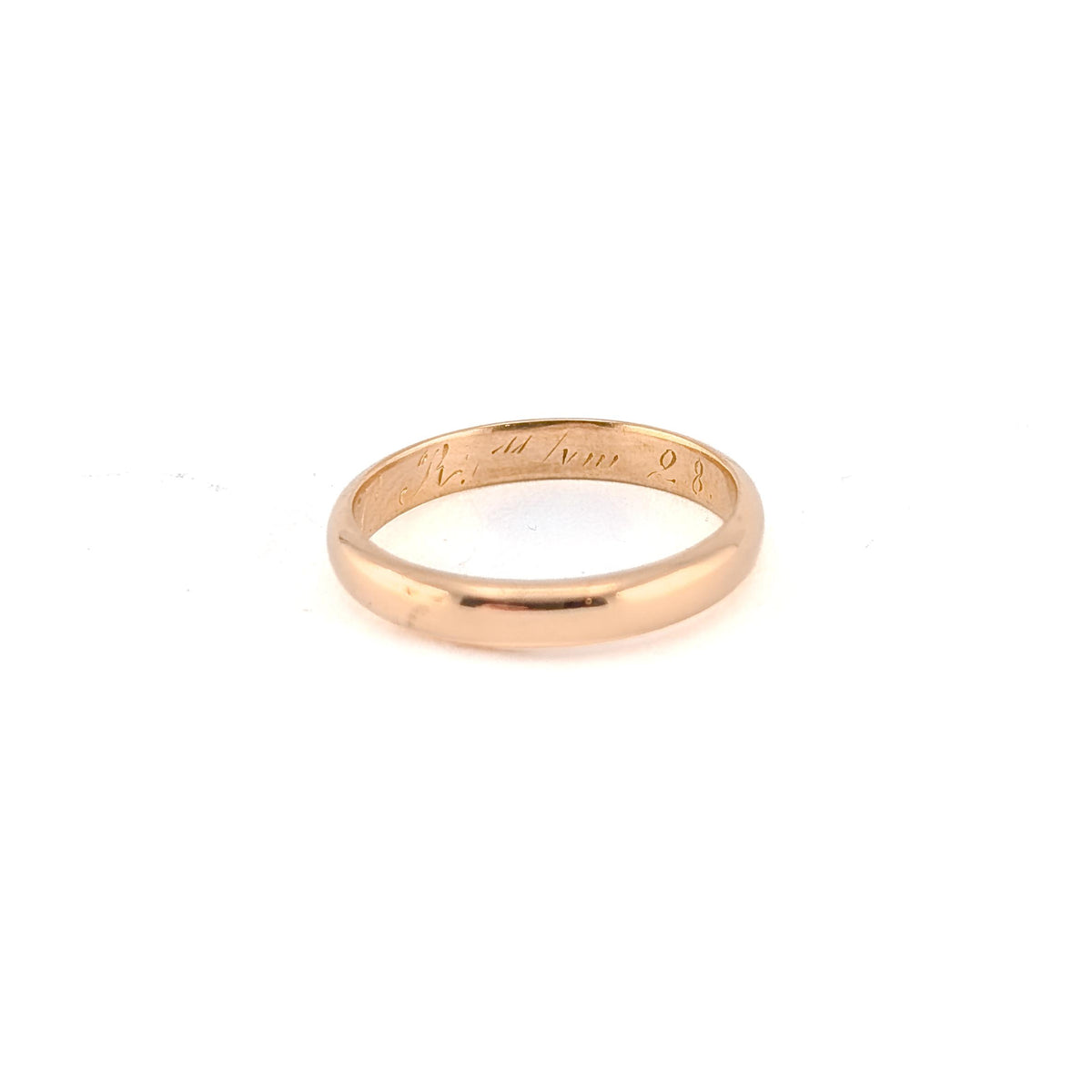 Antique 1928 18K Yellow Gold Wedding Band Ring