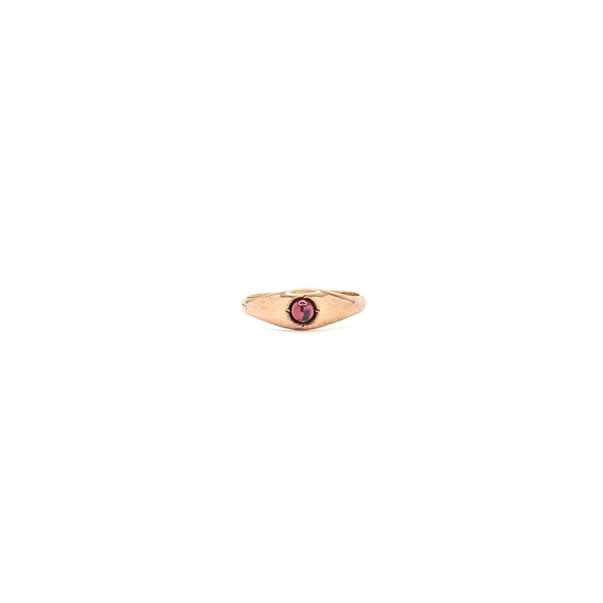 Antique Victorian 10K Gold Garnet Baby Ring