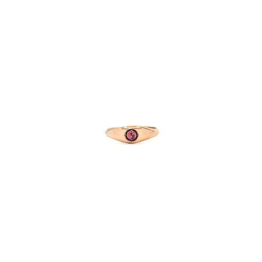Antique Victorian 10K Gold Garnet Baby Ring