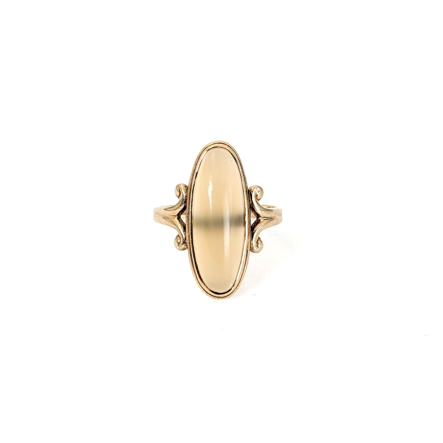 Vintage 10K Gold Natural Chalcedony Ring