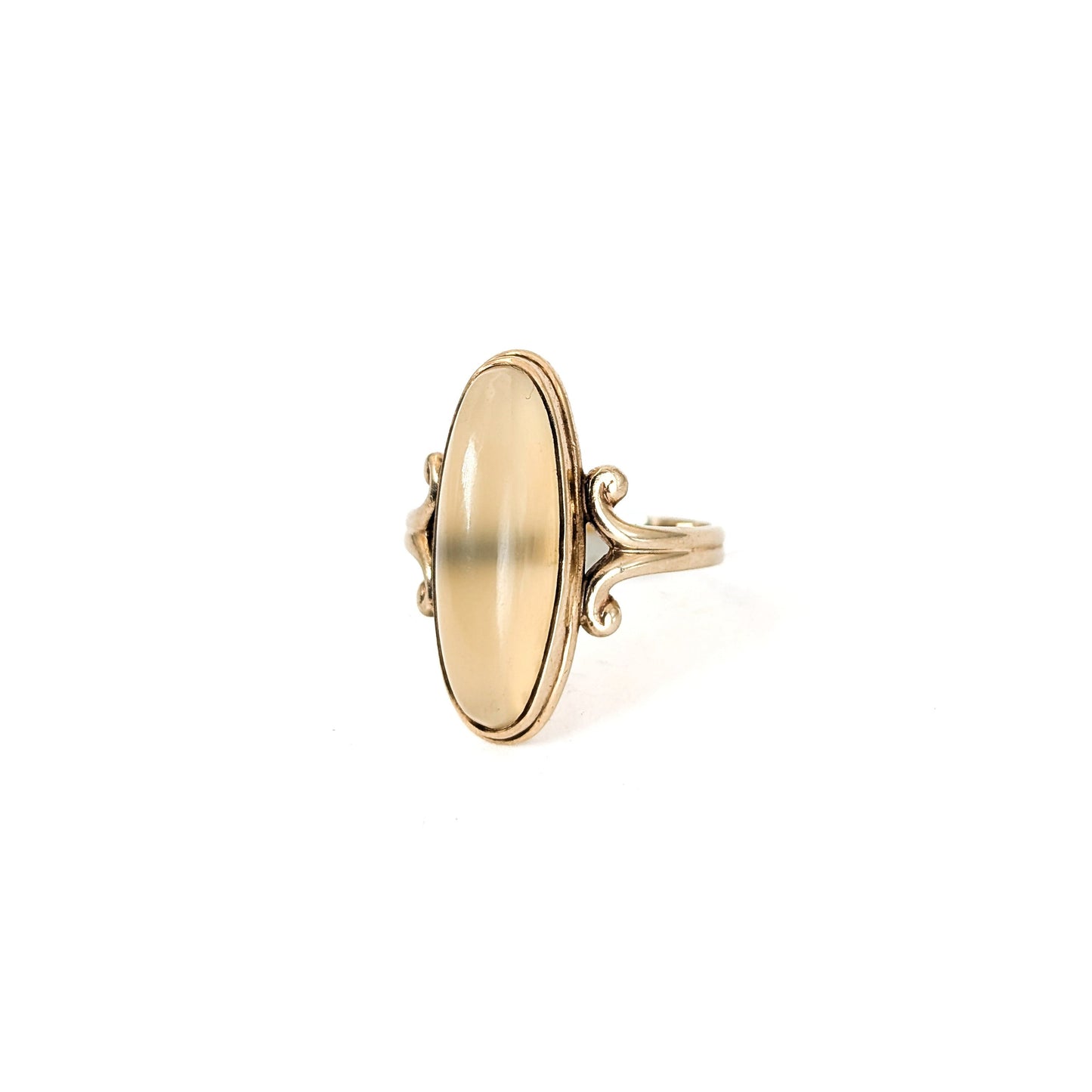 Vintage 10K Gold Natural Chalcedony Ring