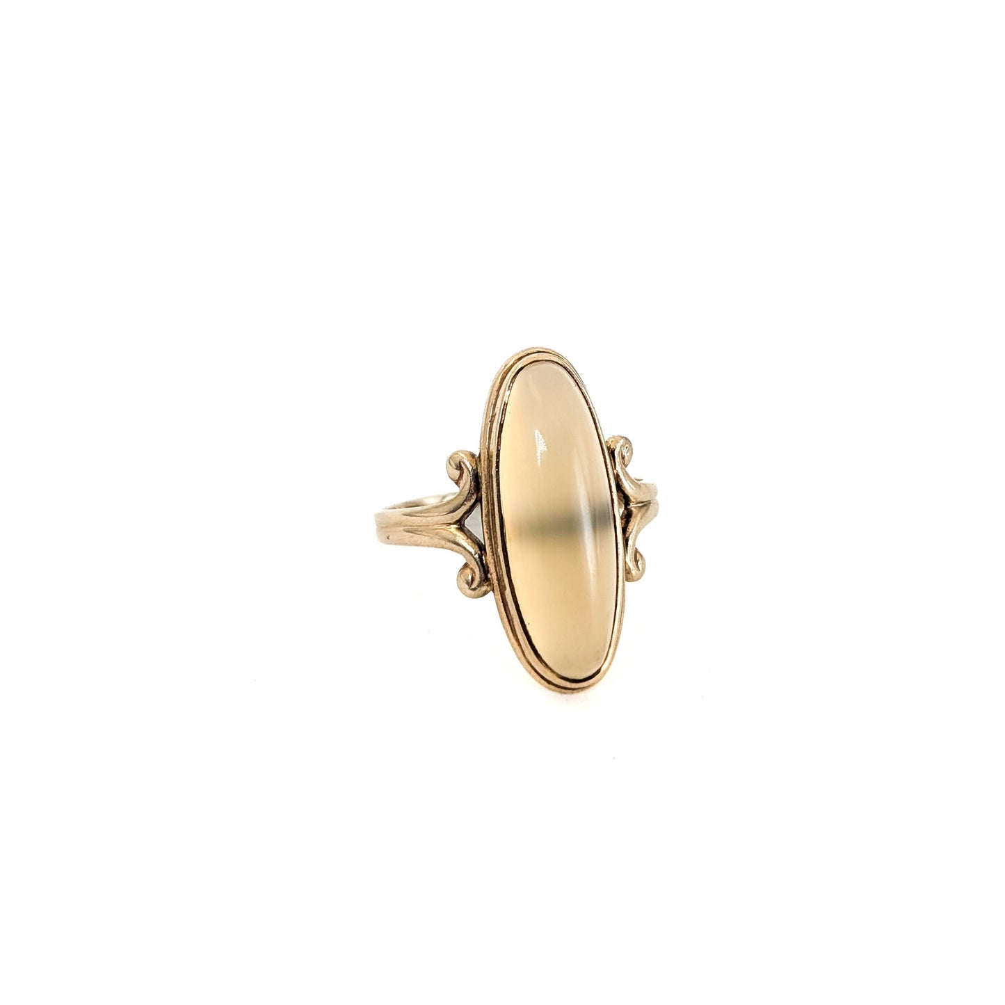 Vintage 10K Gold Natural Chalcedony Ring