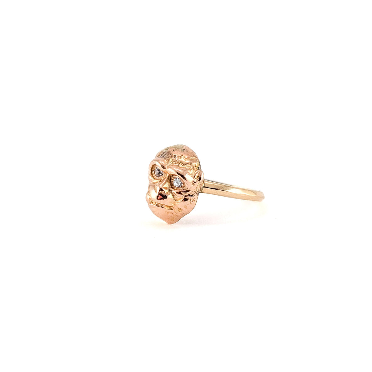 Vintage 14K Gold Diamond Monkey Ring