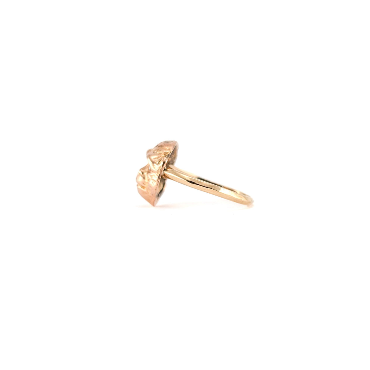 Vintage 14K Gold Diamond Monkey Ring