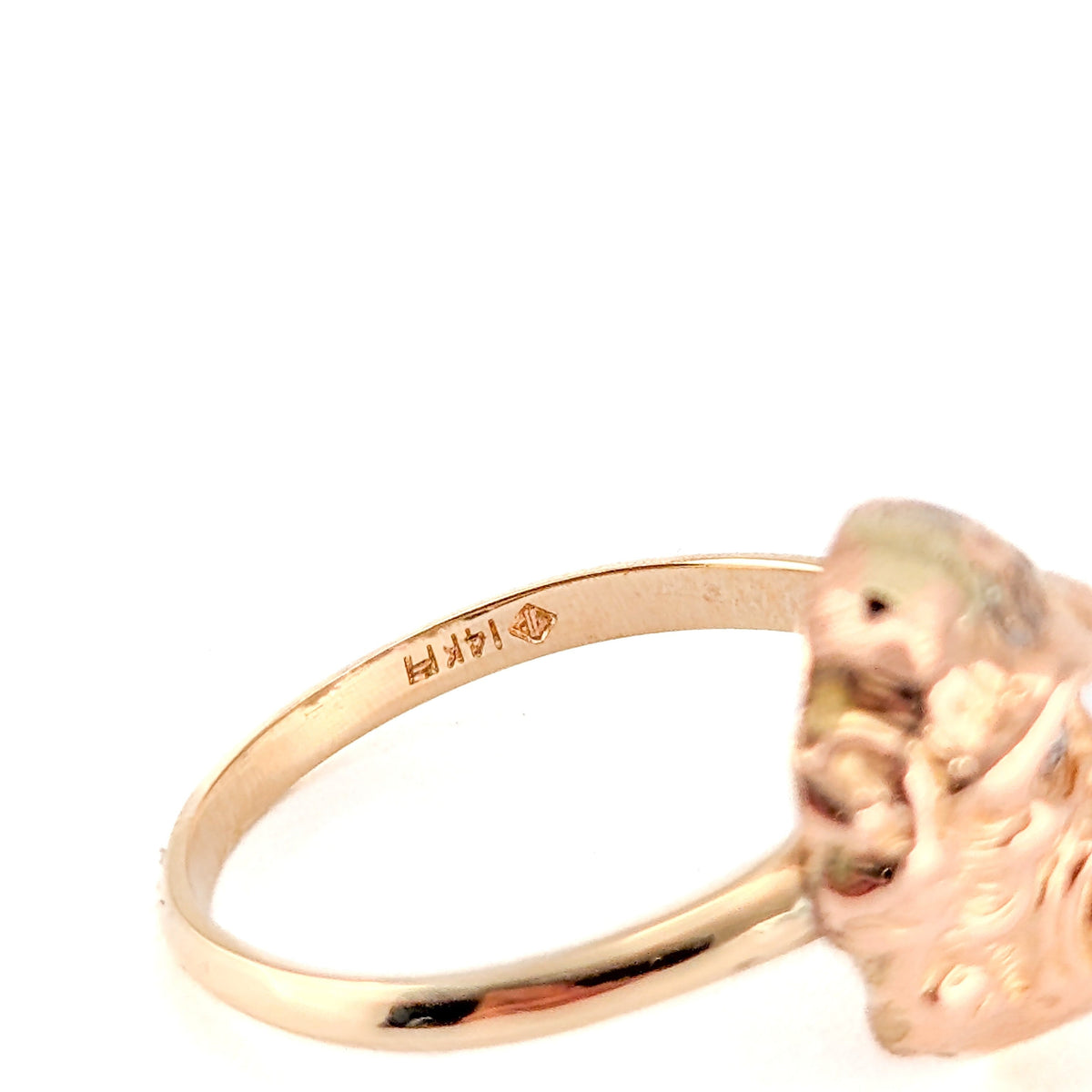 Vintage 14K Gold Diamond Monkey Ring