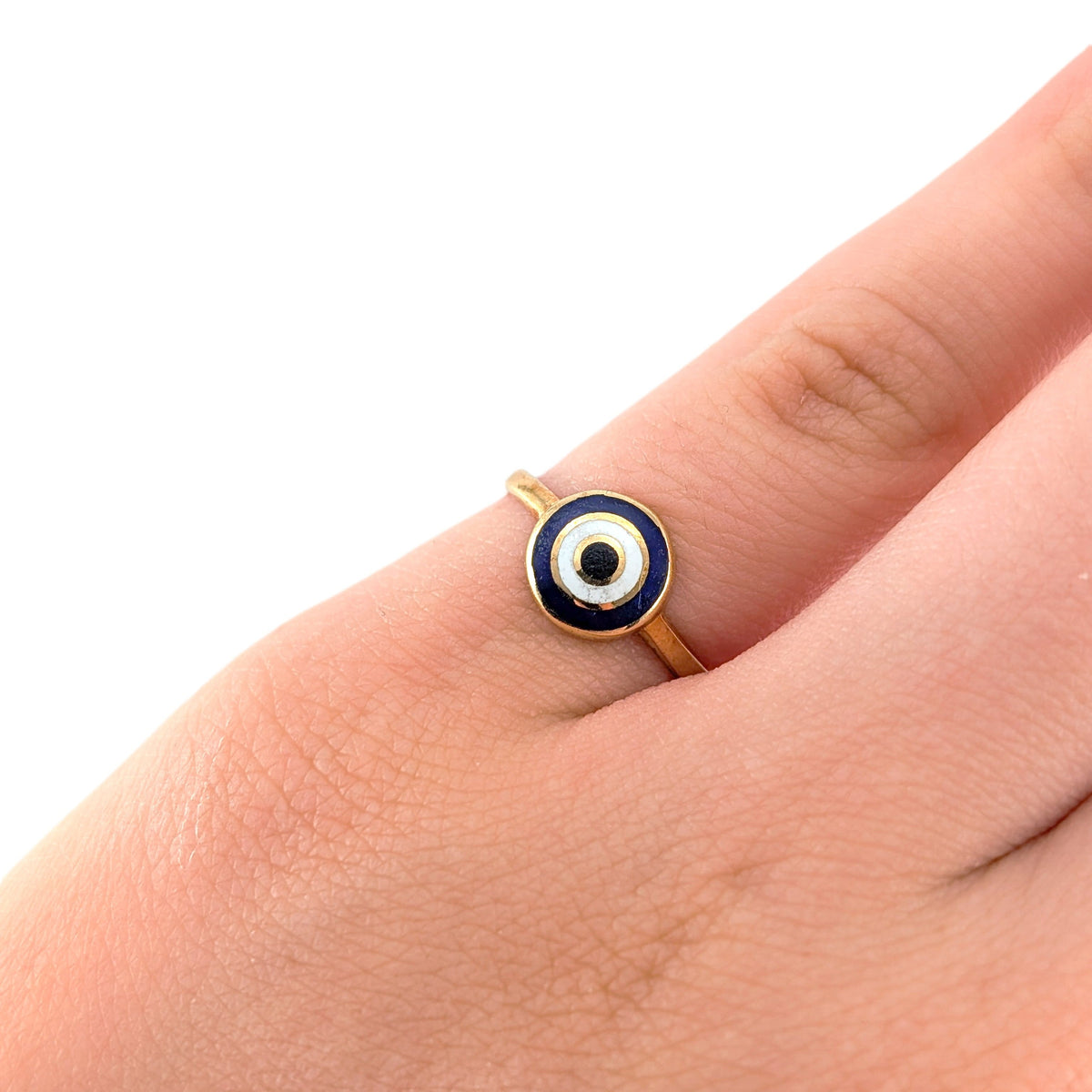 Vintage 14K Gold Evil Eye Ring