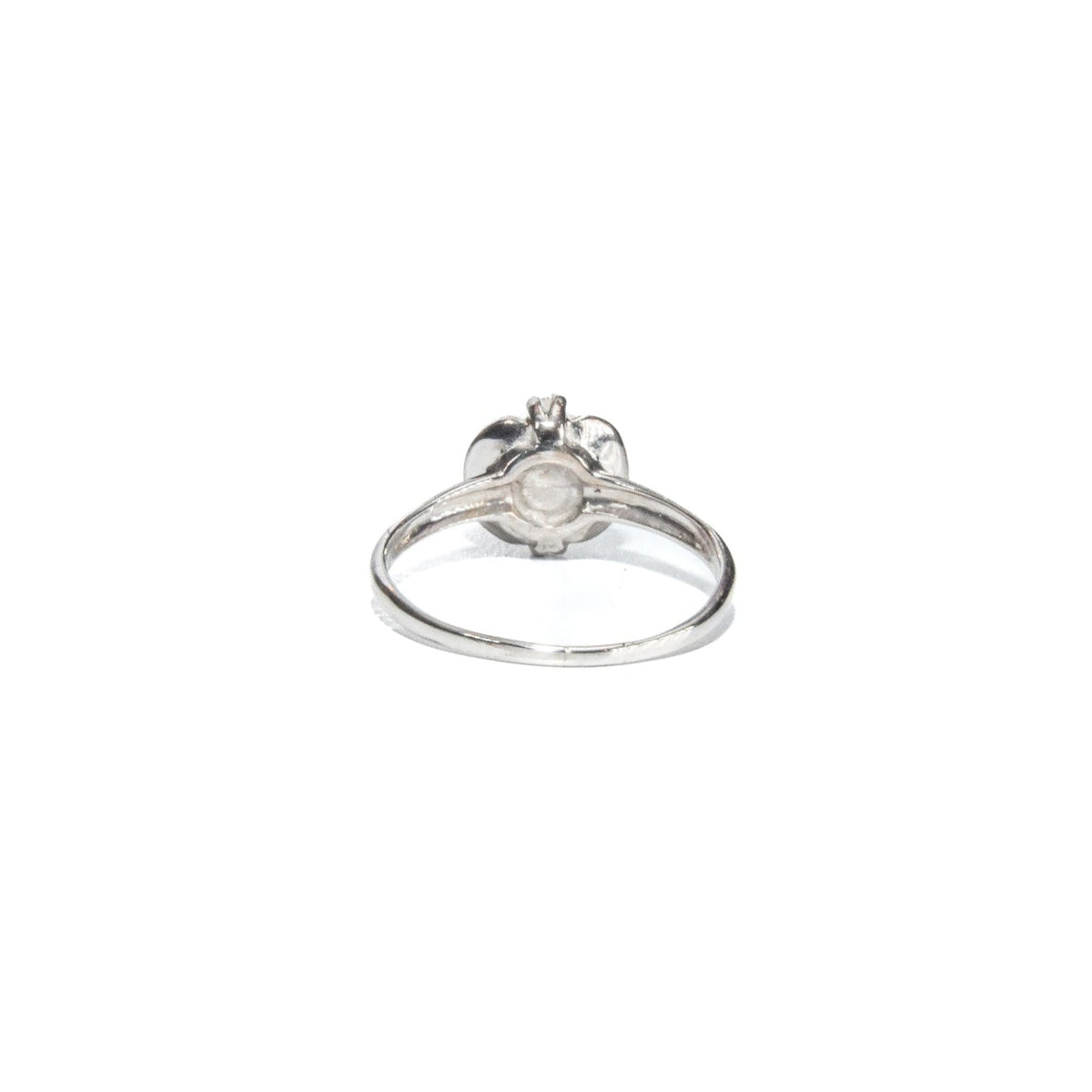 Vintage 14k White Gold Pearl & Topaz ring