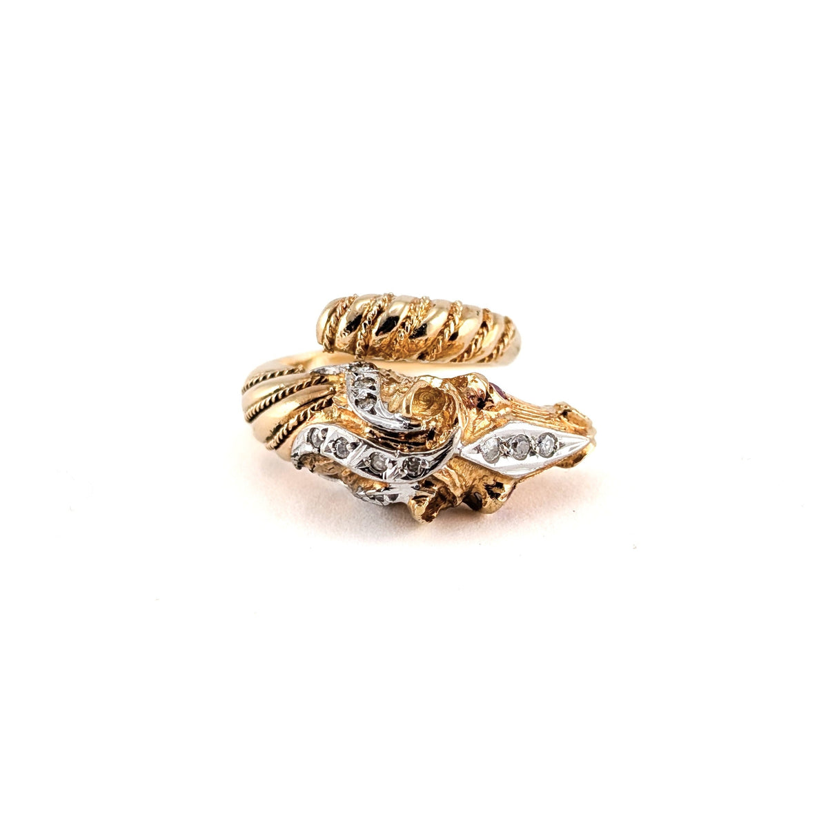 Vintage 18K Two-Tone Gold Horse Head