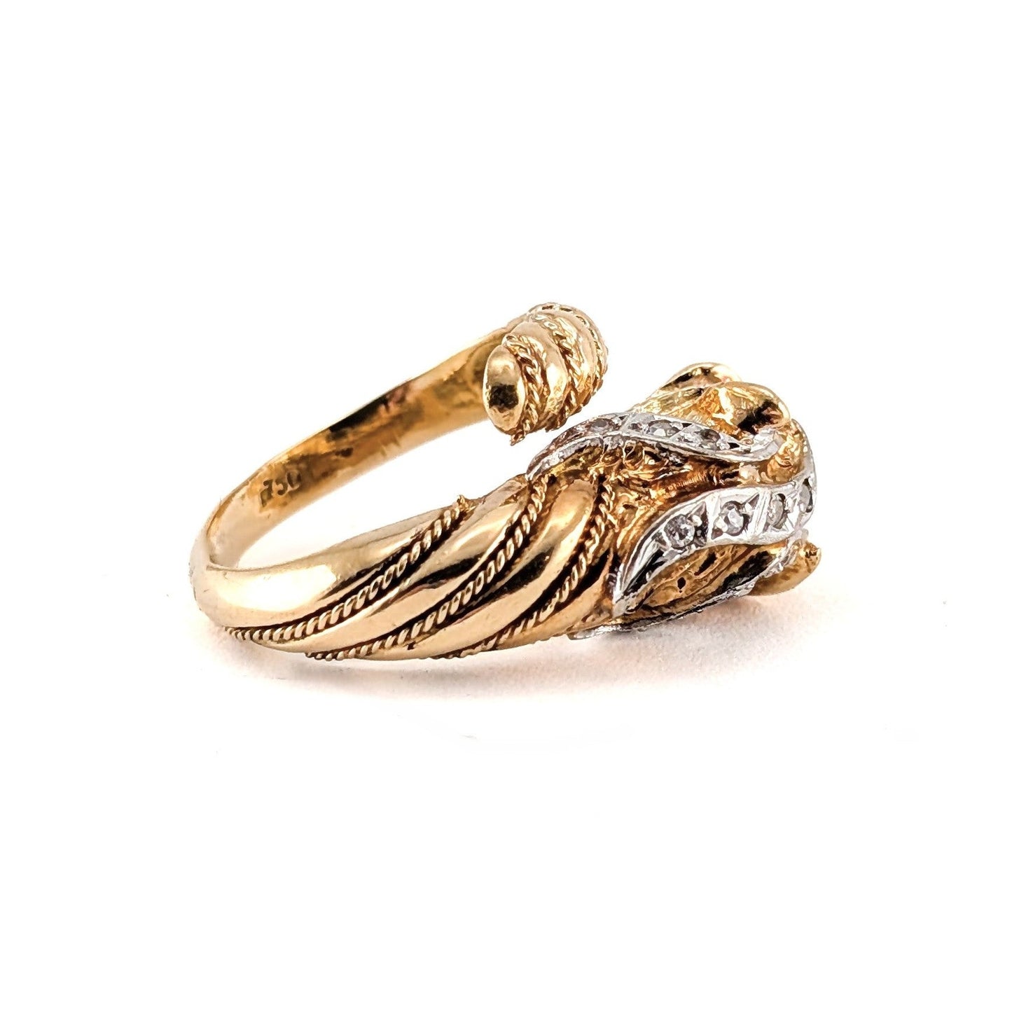 Vintage 18K Two-Tone Gold Horse Head