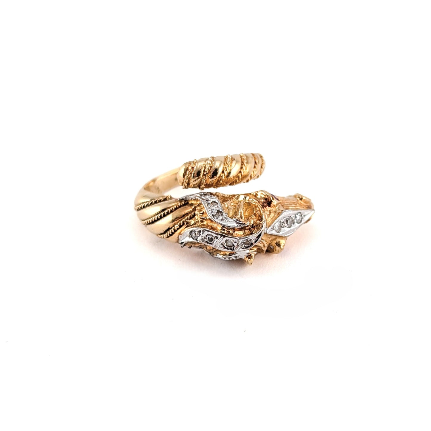 Vintage 18K Two-Tone Gold Horse Head
