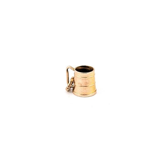 Vintage 9K Gold Tankard Cup Charm Pendant