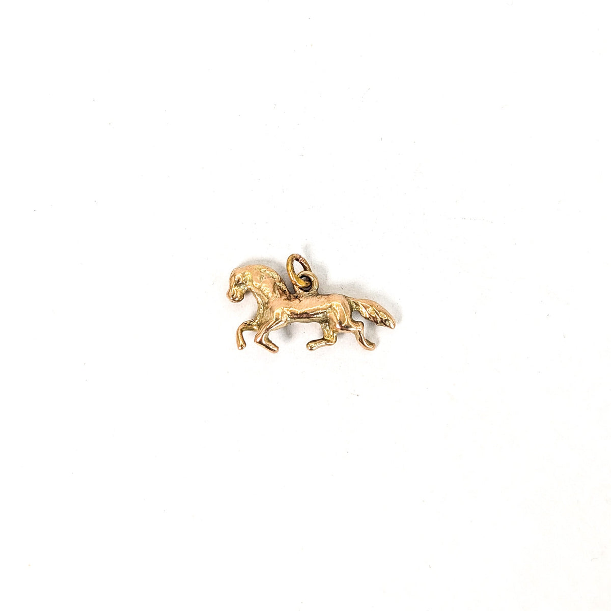Vintage 9K Gold Horse Charm Pendant