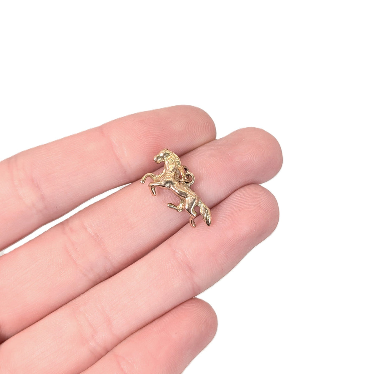 Vintage 9K Gold Horse Charm Pendant