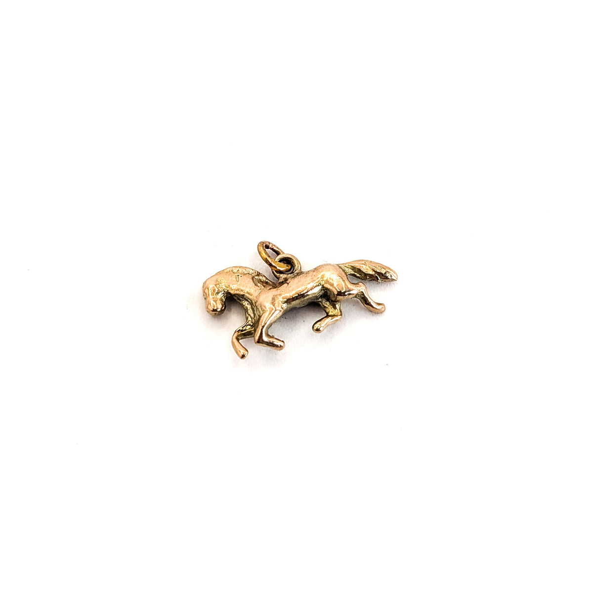 Vintage 9K Gold Horse Charm Pendant