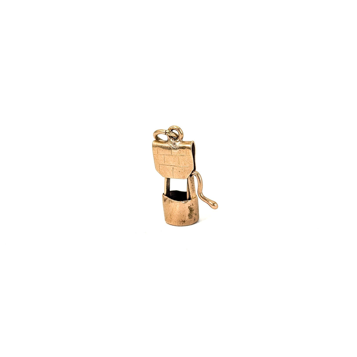 Vintage 9K Gold Wishing Well Mechanical Charm